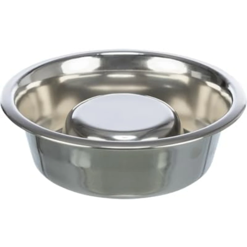 TRIXIE Gamelle chien alimentation lente inox 1,5L