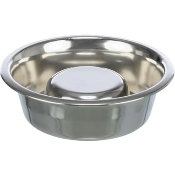 TRIXIE Gamelle chien alimentation lente inox 1,5L