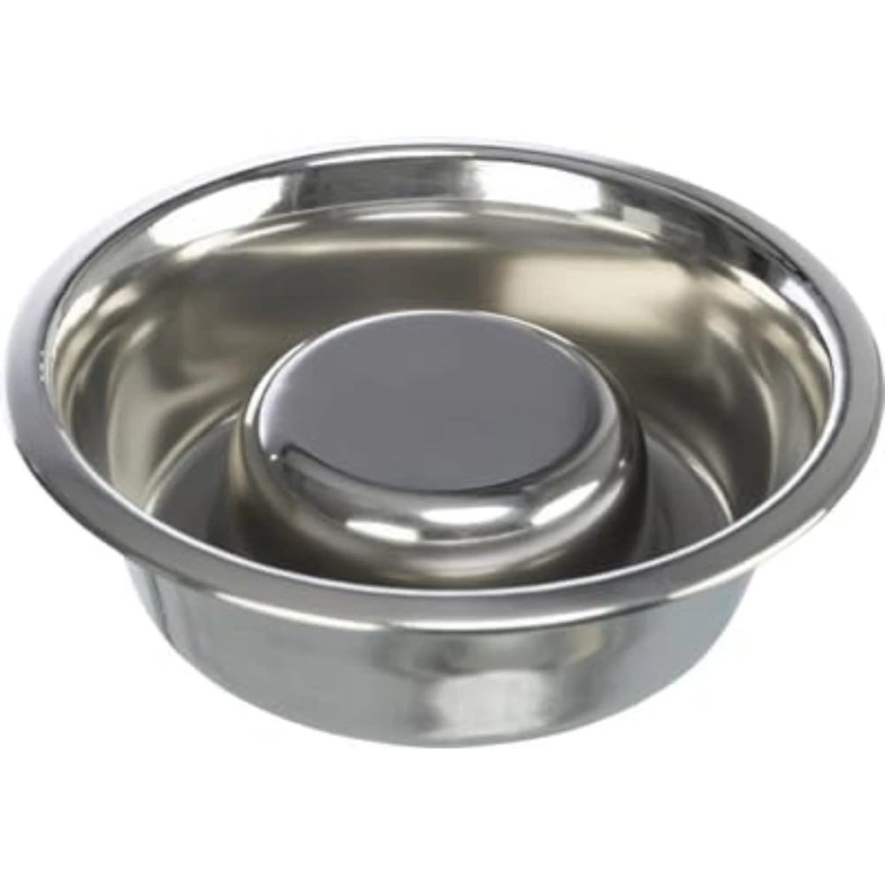 TRIXIE Gamelle chien alimentation lente inox 1,5L