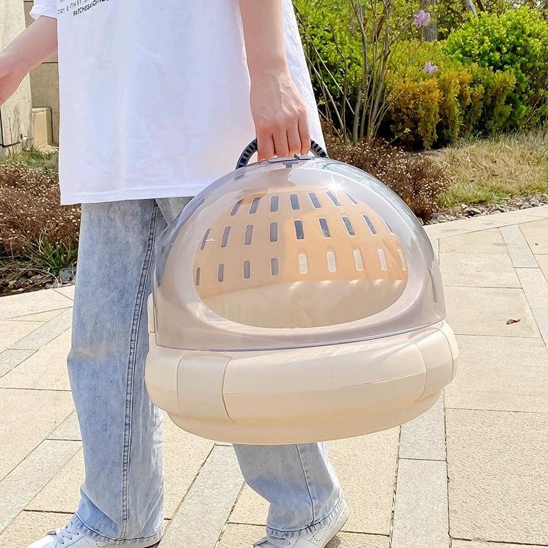 Panier de transport aéré pour animaux – Léger avec dôme transparent
