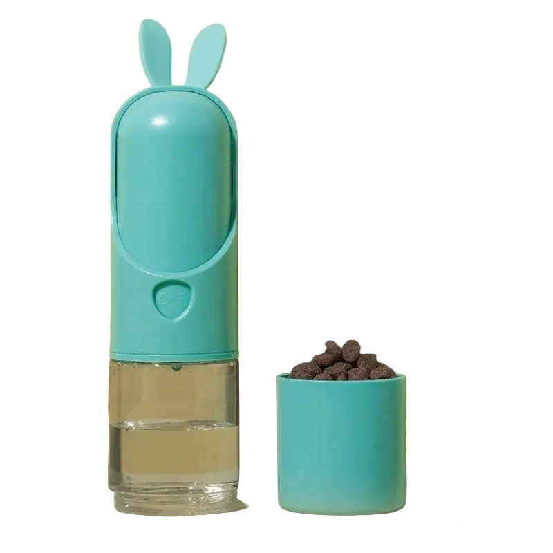 Gourde de voyage 2 en 1 pour chien et chat – Abreuvoir portable