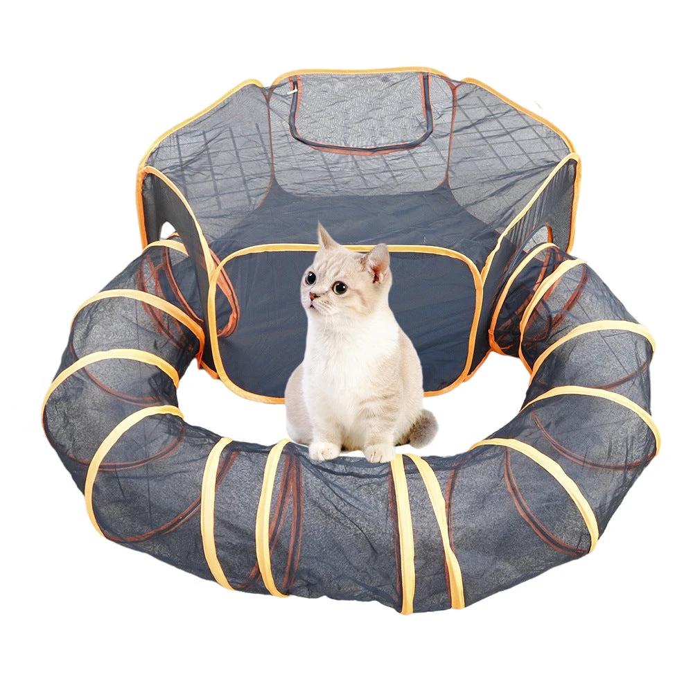 Enclos pliable compact avec tunnel