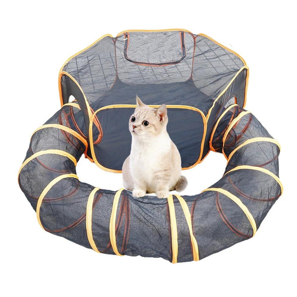 Enclos pliable compact avec tunnel