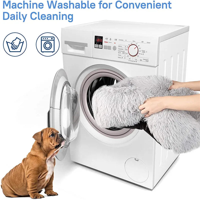 Lit pour chien carré – Peluche lavable
