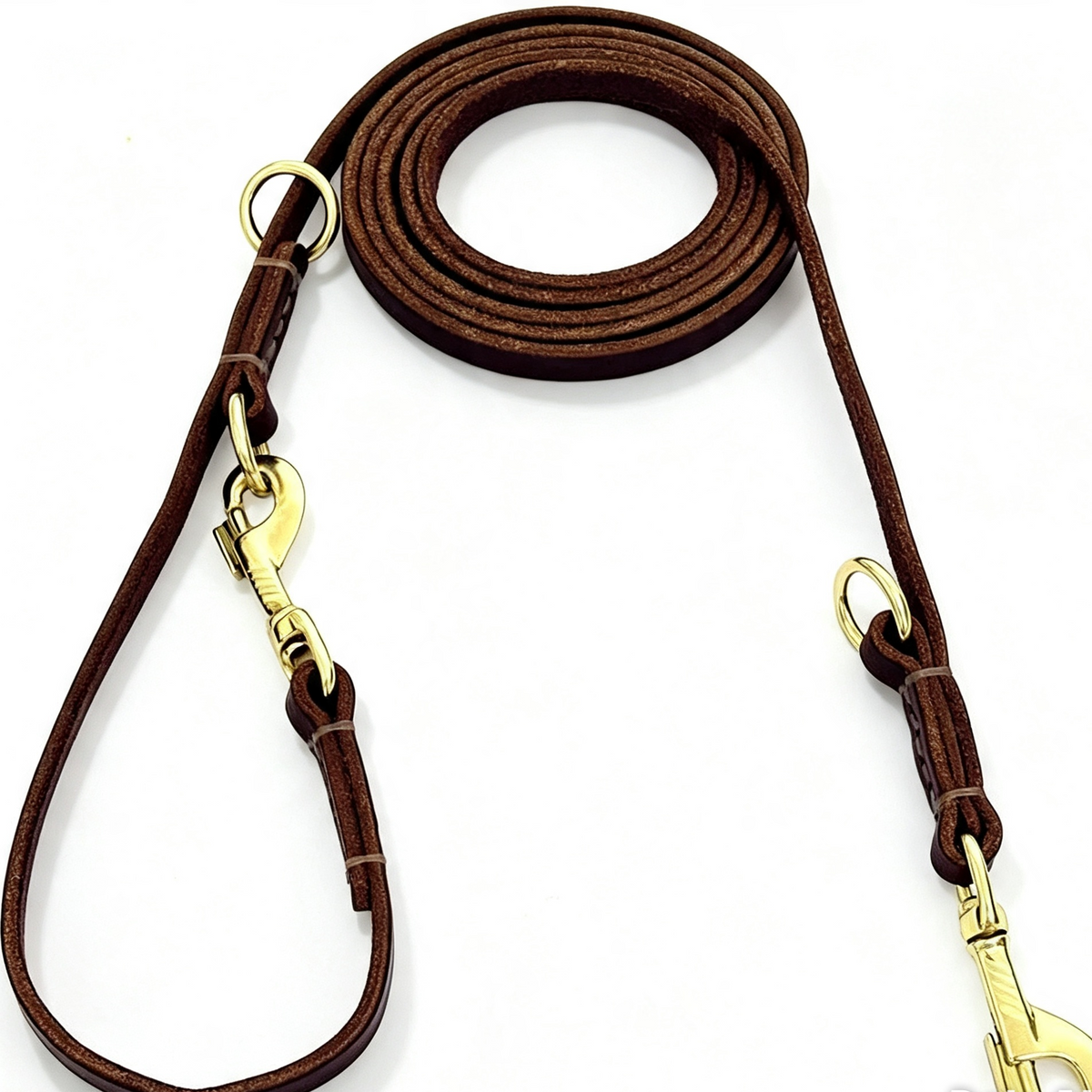 Laisse en cuir multifonction pour chien – 230 cm