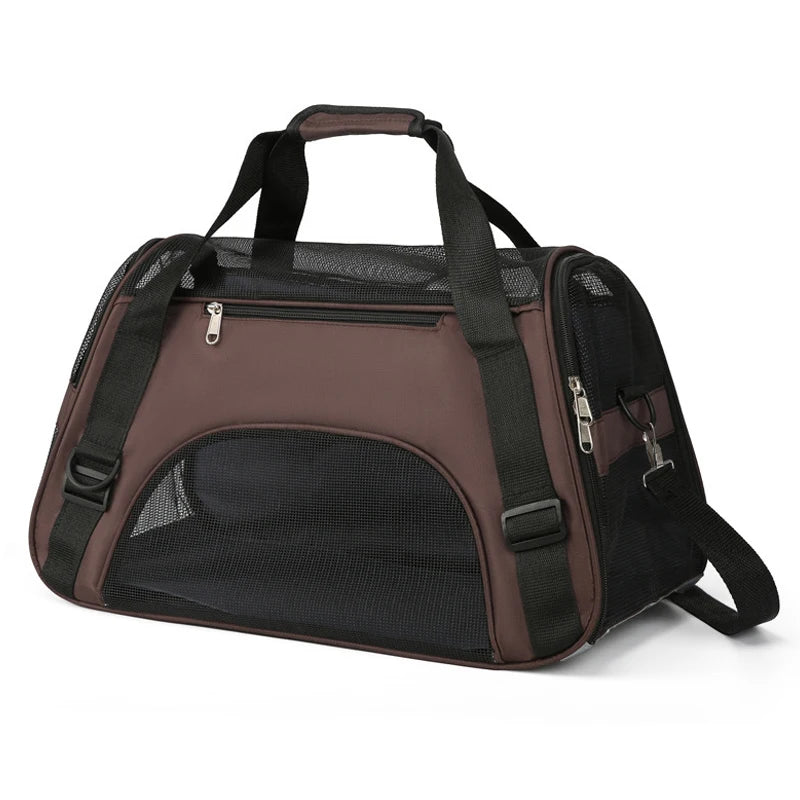Sac de transport pour chat et chien respirant pliable
