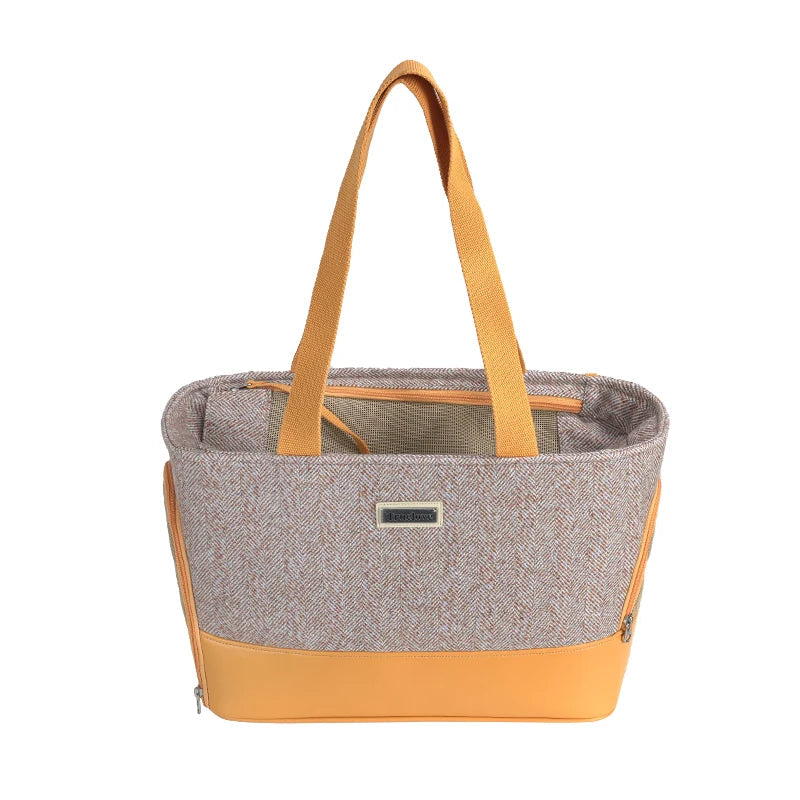 Truelove Pet Restraint Bag Travel Bags Hand Carrying Wool Fabric KAM Zipper Fashion Pet Carrier Bags for Cat Dog…