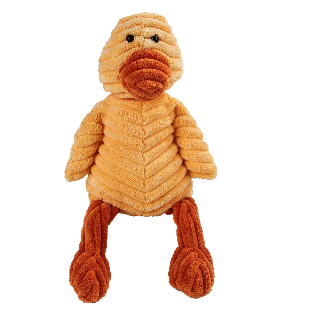 Jouet peluche sonore pour chien – Animal en corduroy