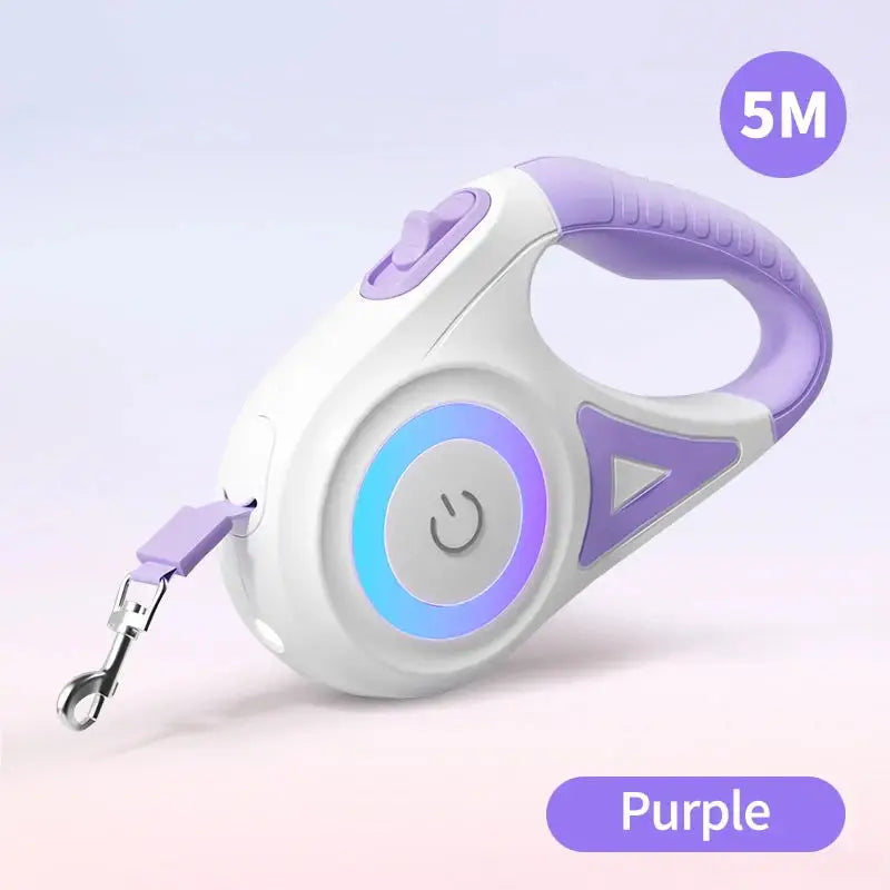 ROJECO Automatic Retractable Dog Leash LED Luminous Leading Fashion Light Straps For Dog Puppy Pet Flexi Walking…