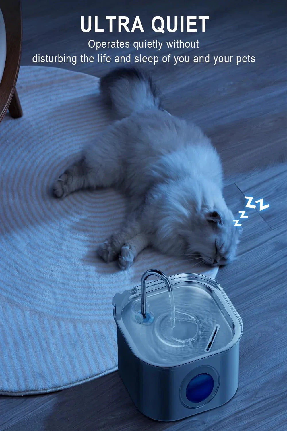 Distributeur automatique chat avec fontaine inox
