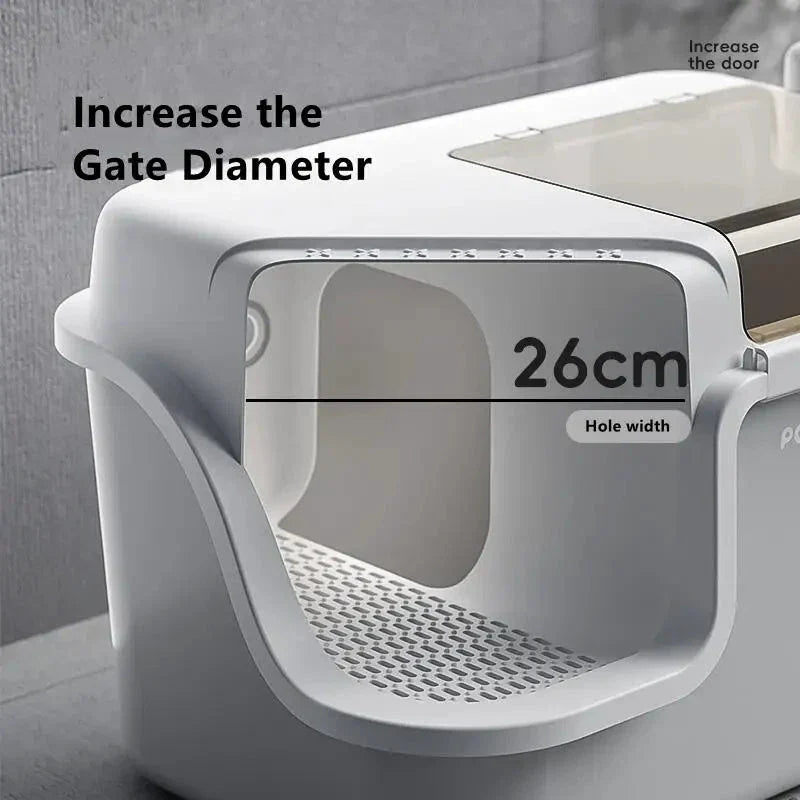 Maison de toilette XL pour chat avec couloir – 0102
