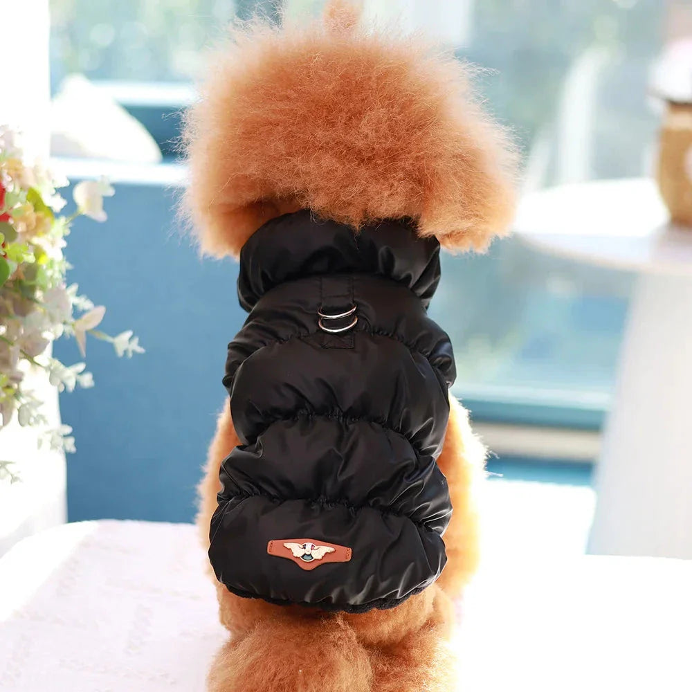 Veste Hiver Pour Chien Rembourrée Bleu Clair Taille S À XL
