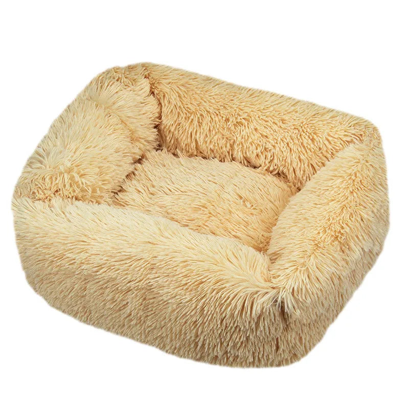 Lit pour chien carré – Peluche lavable