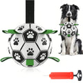 Balle de foot interactive pour chien – Avec anneau de préhension