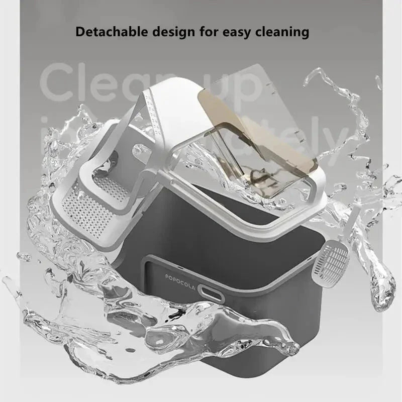 Maison de toilette XL pour chat avec couloir – 0102