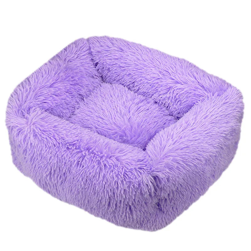 Lit pour chien carré – Peluche lavable