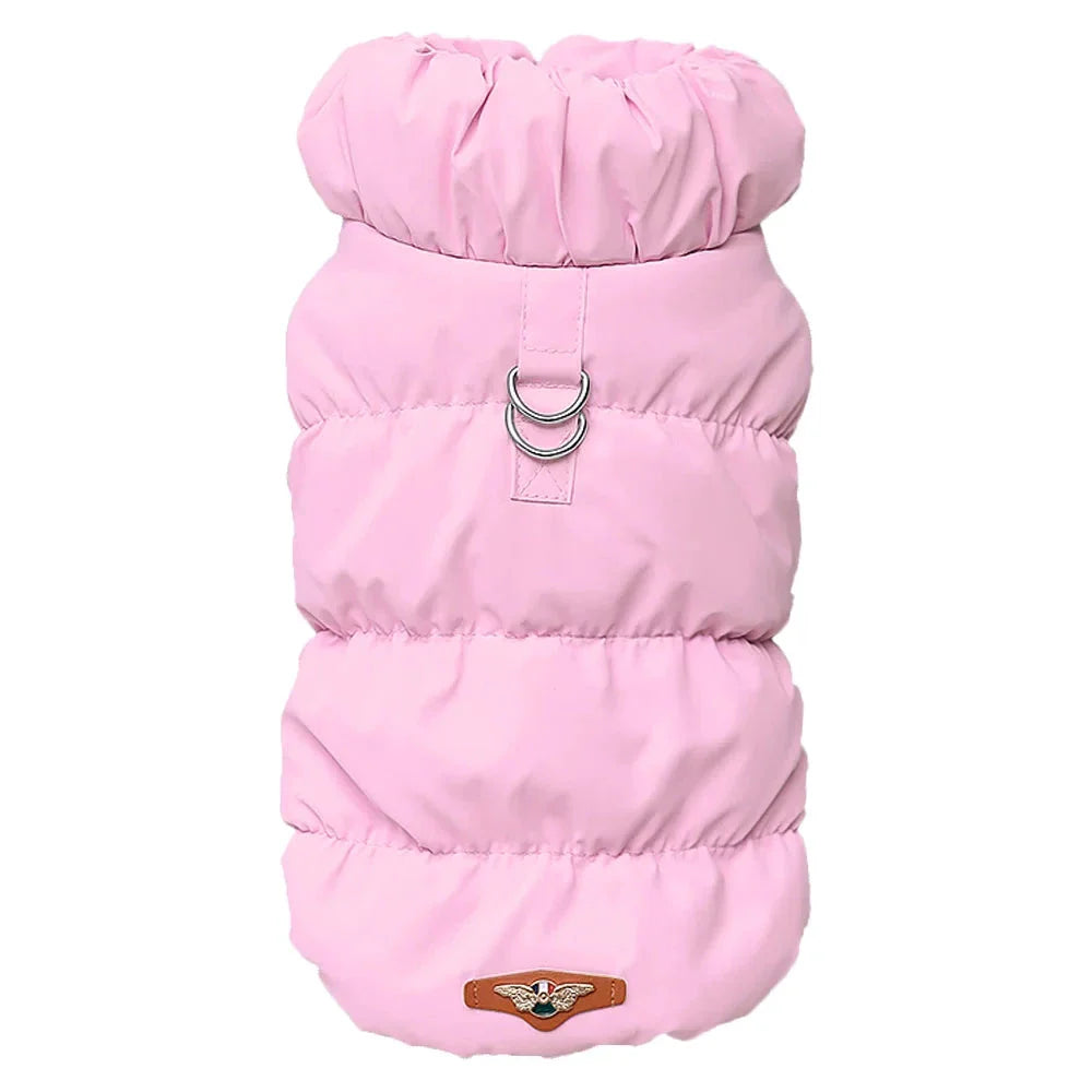 Veste Hiver Pour Chien Rembourrée Bleu Clair Taille S À XL