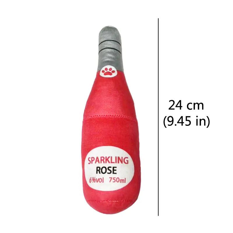 Jouet peluche sonore forme bouteille pour chien – Petites et grandes races