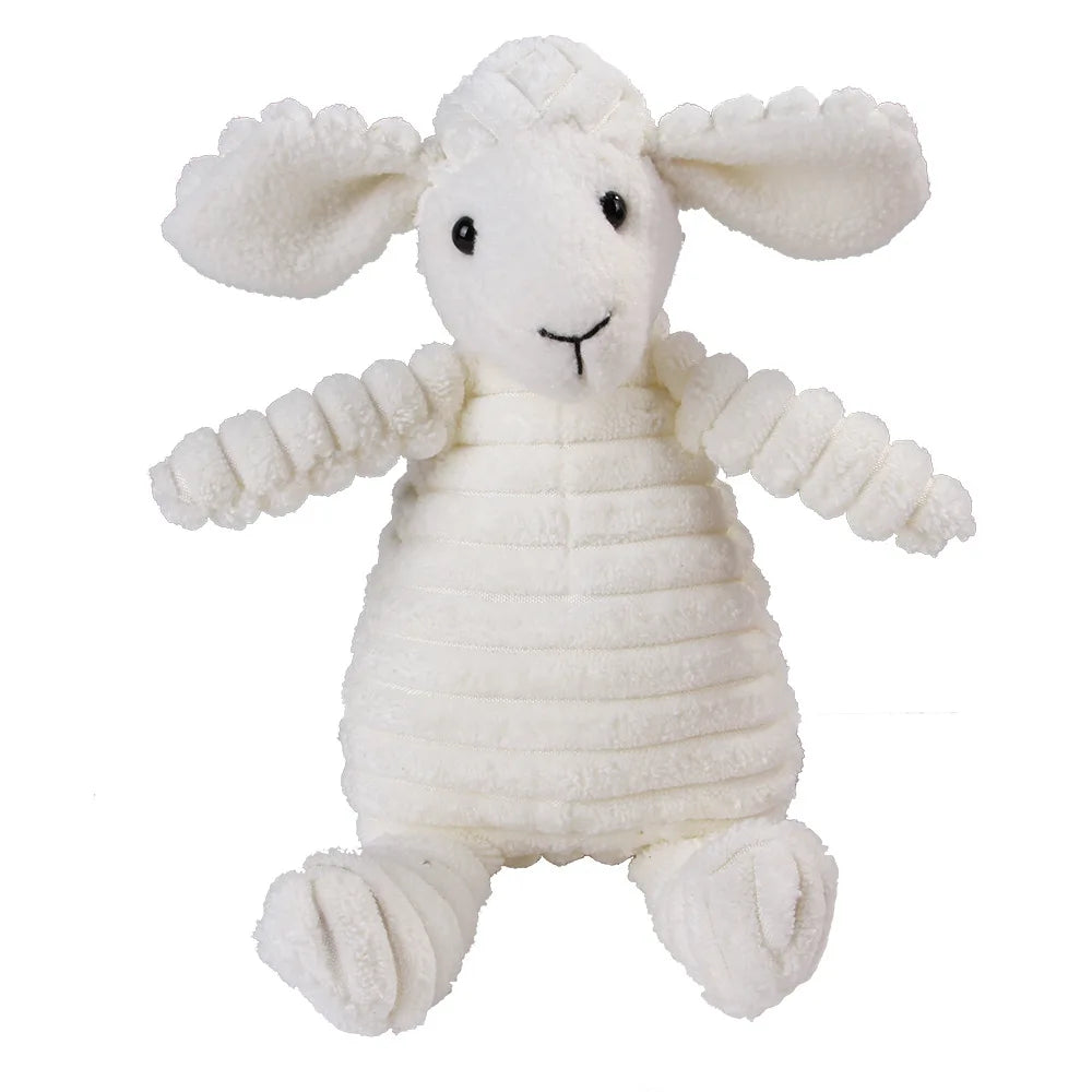 Jouet peluche sonore pour chien – Animal en corduroy