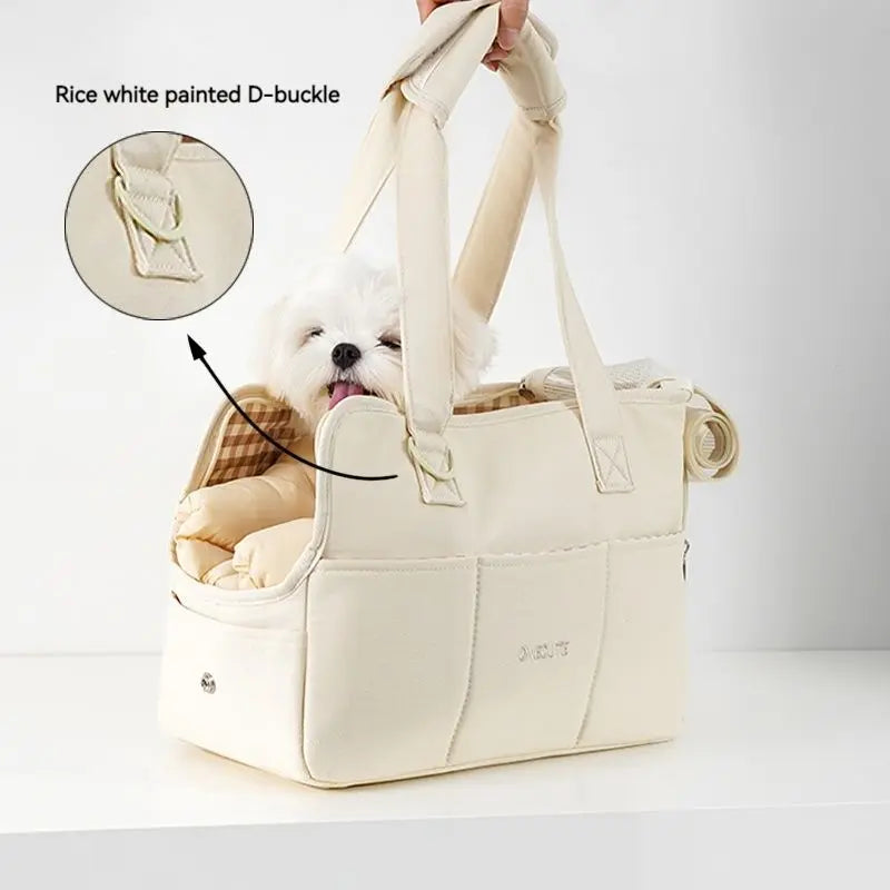 Sac de transport pour petit chien – Bandoulière coton