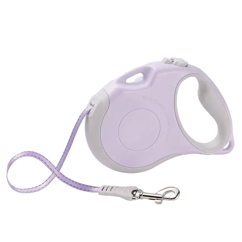 Laisse rétractable pour chien Truelove – 5 m – Ruban nylon résistant avec frein et blocage