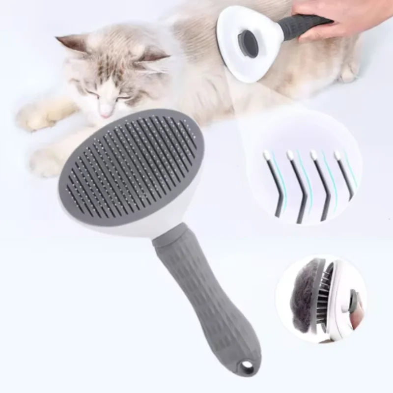 Brosse auto-nettoyante pour chien et chat – Peigne anti-noeuds