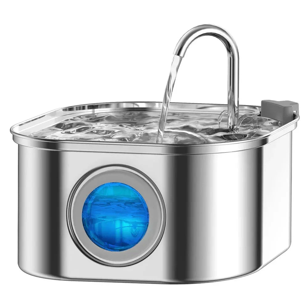 Distributeur automatique chat avec fontaine inox