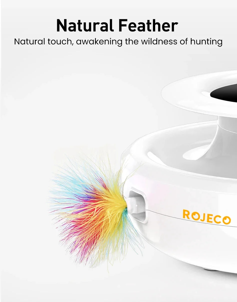 ROJECO Jouet 2 En 1 Chat Teaser Électronique Plastique