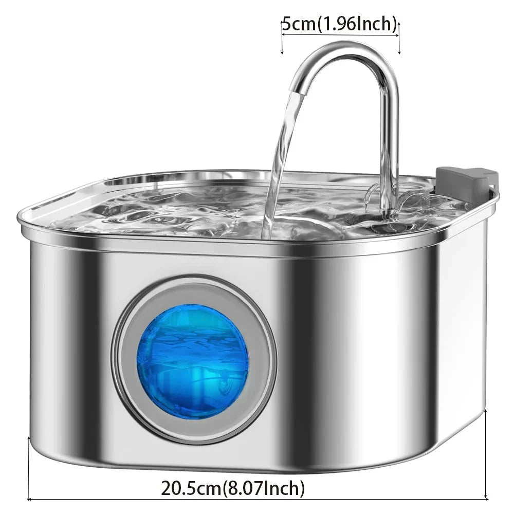 Distributeur automatique chat avec fontaine inox