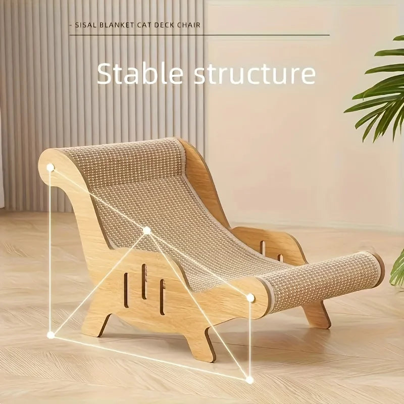 Griffoir chat en sisal – Forme dinosaure, bois massif