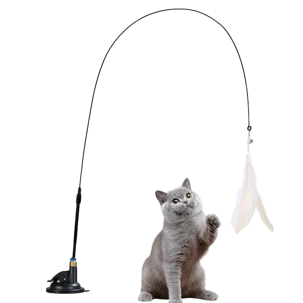 Jouet interactif pour chat – Baguette plume et clochette