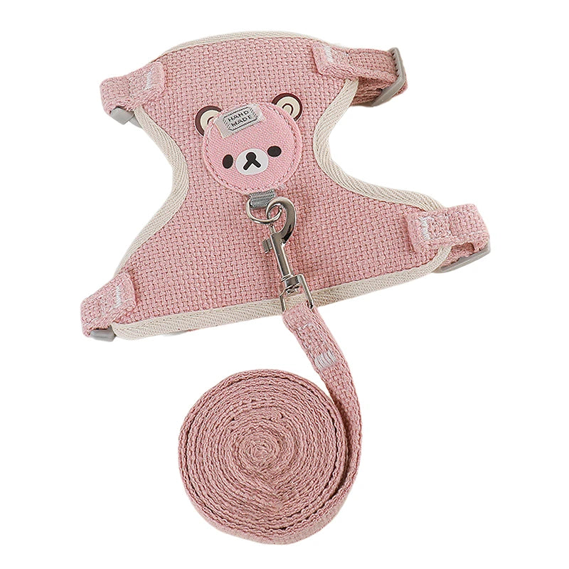 Harnais veste et laisse pour chat et petit chien