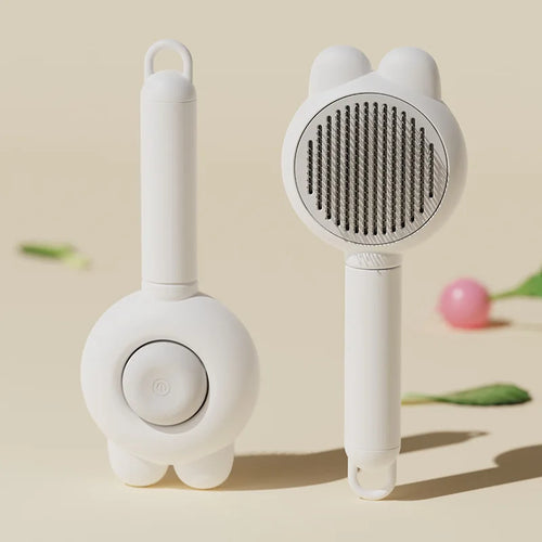 Brosse auto-nettoyante pour chien et chat – A-blanc – vue 2 | MonPluto