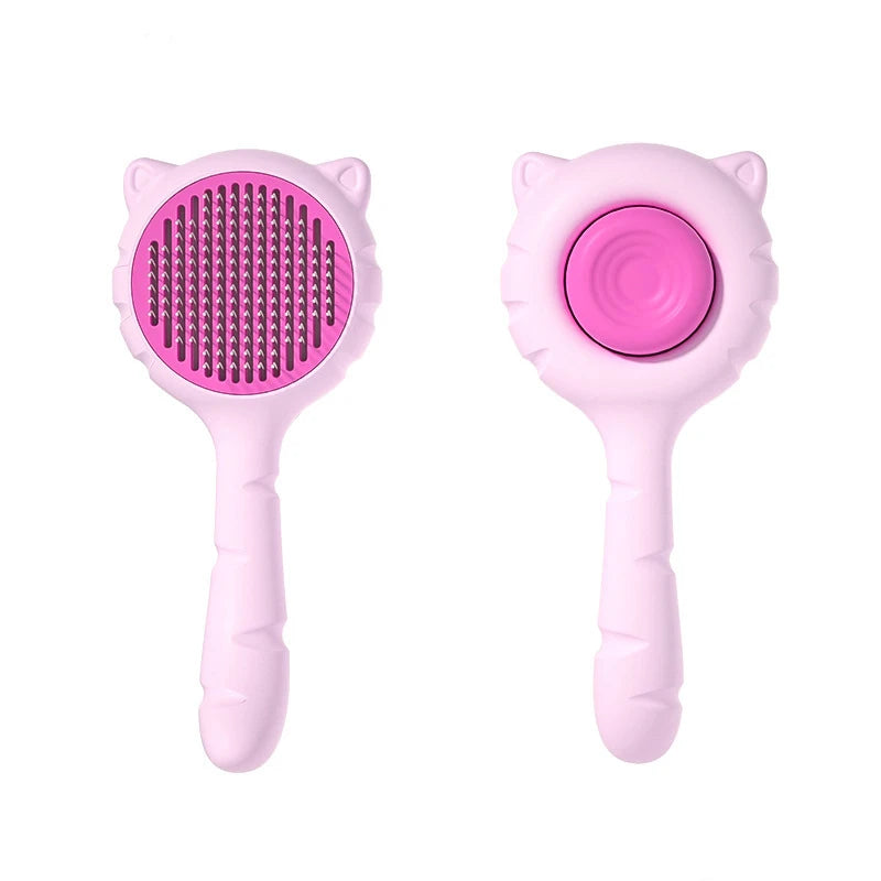 Brosse auto-nettoyante pour chien et chat – B-rose – vue 13 | MonPluto