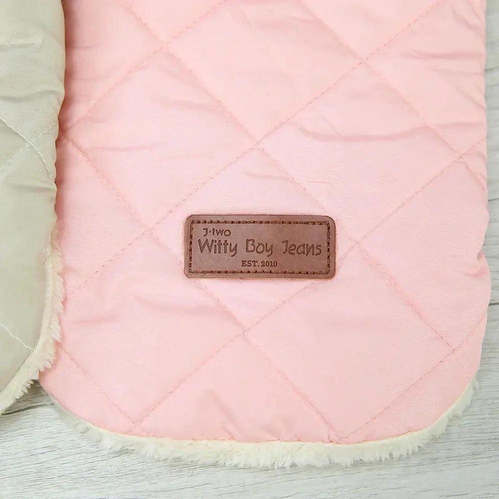 Veste d’hiver pour petit chien – Col fourrure synthétique