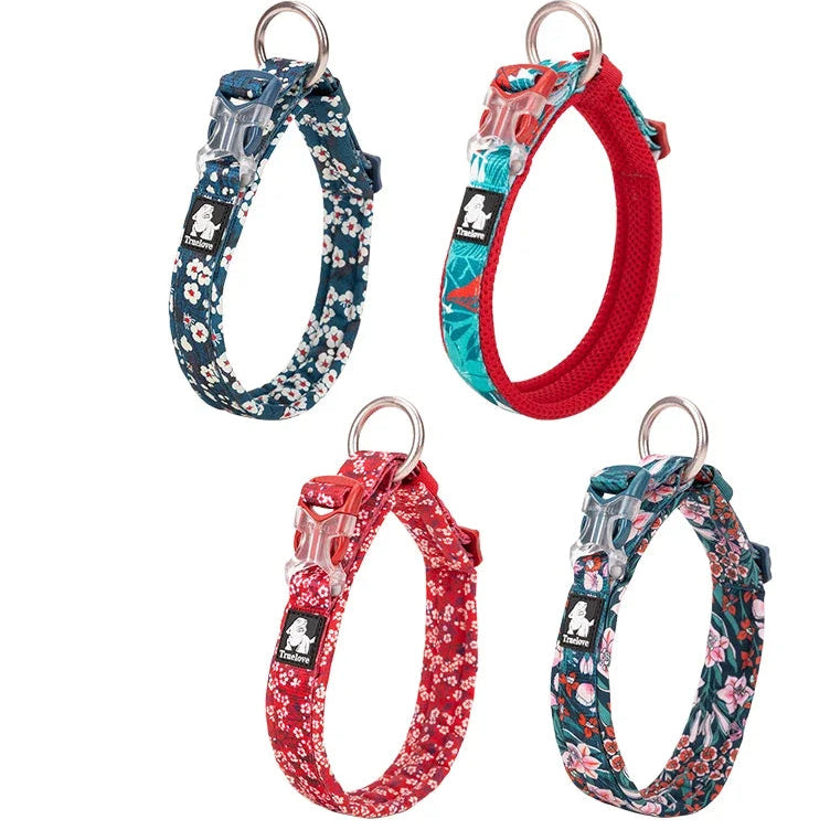 Truelove Floral Pet Collar Best Padded Comfort Cushion Camouflage Small Medium and Large Dogs and Pets Running…