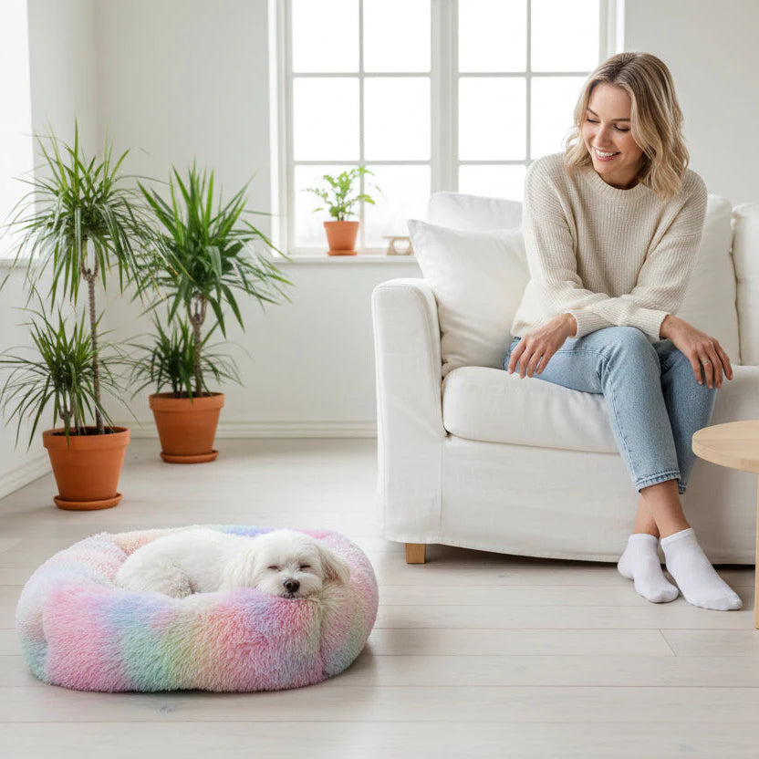 Lit pour chien carré – Peluche lavable