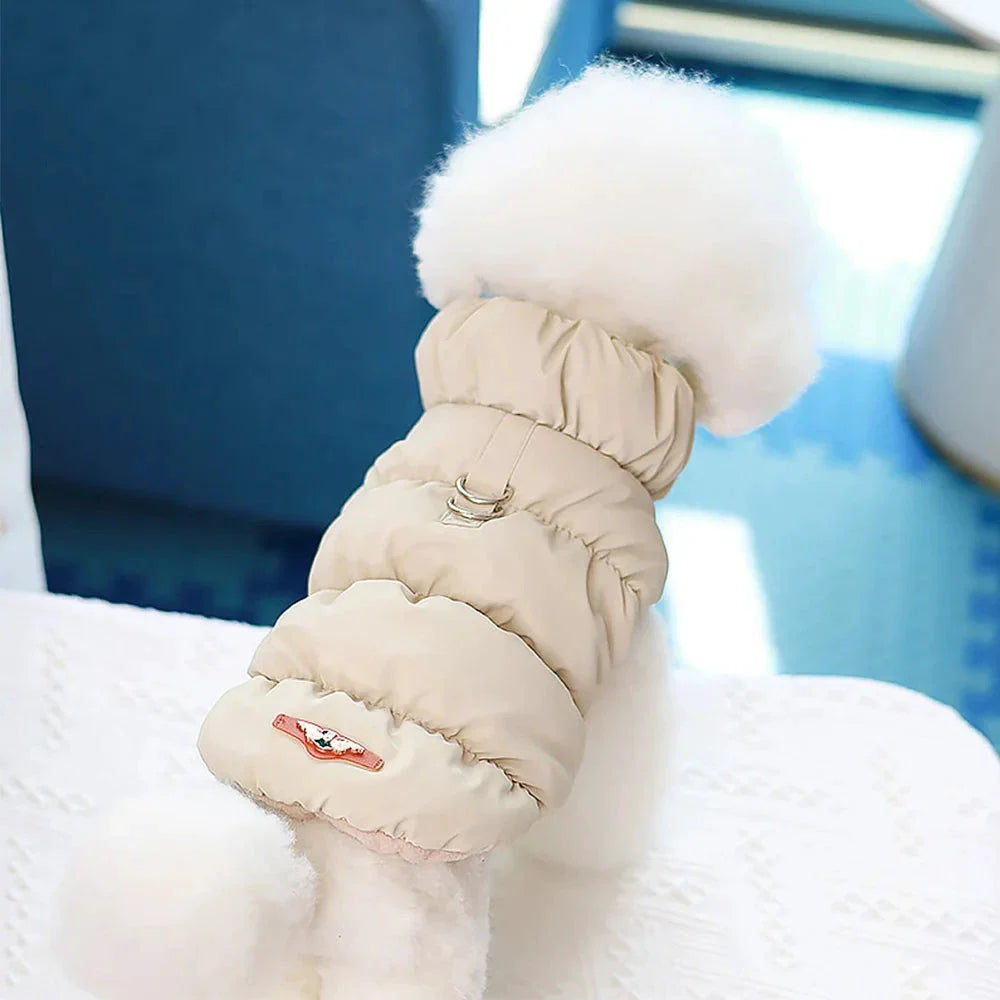 Veste Hiver Pour Chien Rembourrée Bleu Clair Taille S À XL
