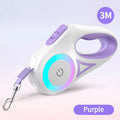 ROJECO Automatic Retractable Dog Leash LED Luminous Leading Fashion Light Straps For Dog Puppy Pet Flexi Walking…