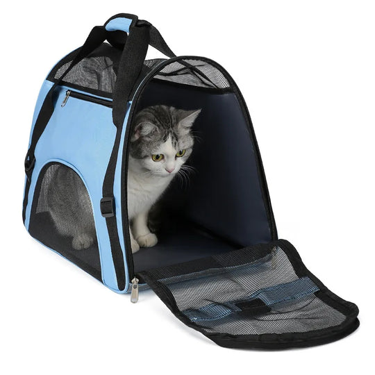 Foldable Breathable Mesh Carrier Bag for Cats and Dogs