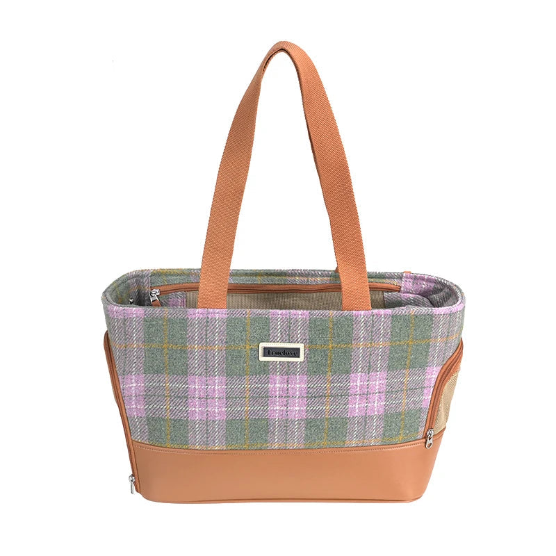 Truelove Pet Restraint Bag Travel Bags Hand Carrying Wool Fabric KAM Zipper Fashion Pet Carrier Bags for Cat Dog…