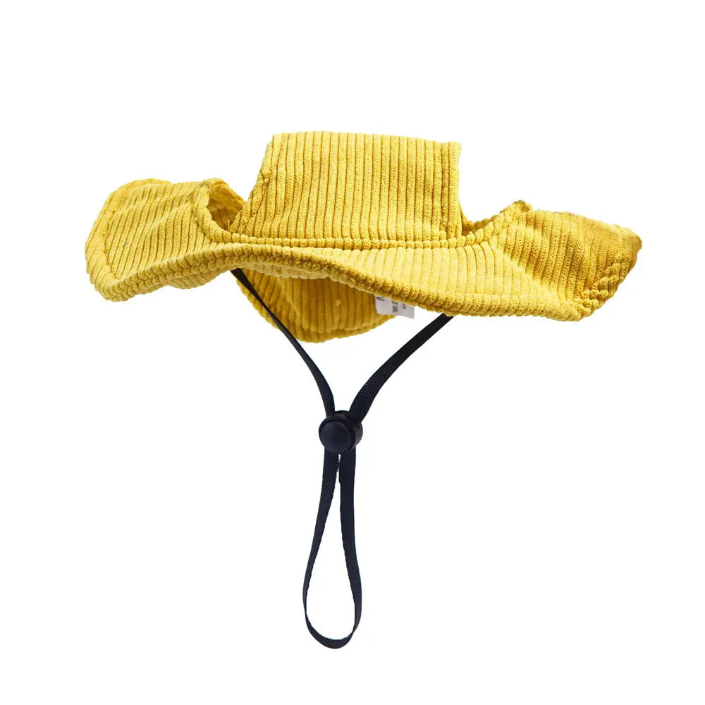 Casquette baseball pour chien en velours côtelé – Réglable