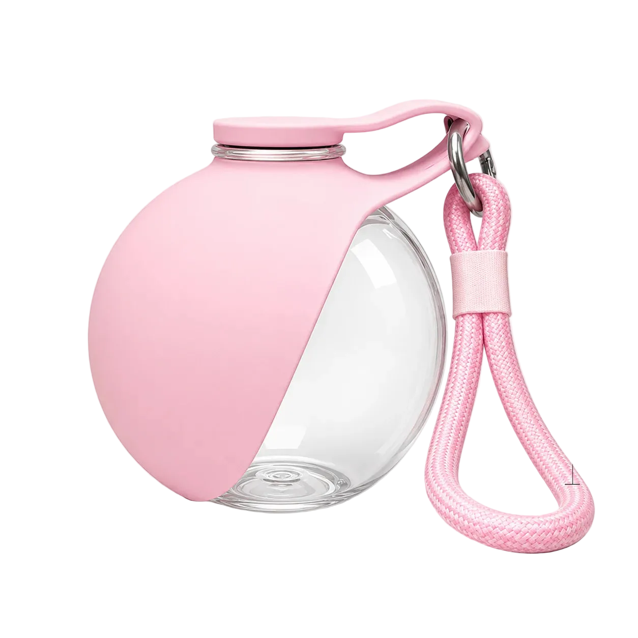 Faltbare 2-in-1 Trinkflasche mit Trageschlaufe für Hunde – Reiseformat