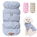 Veste Hiver Pour Chien Rembourrée Bleu Clair Taille S À XL