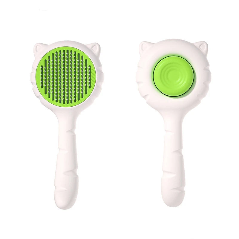 Brosse auto-nettoyante pour chien et chat – B-blanc – vue 11 | MonPluto
