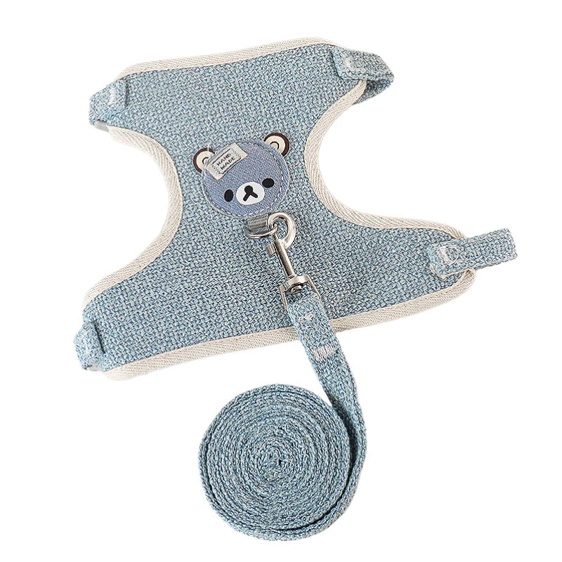 Harnais veste et laisse pour chat et petit chien