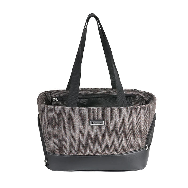 Truelove Pet Restraint Bag Travel Bags Hand Carrying Wool Fabric KAM Zipper Fashion Pet Carrier Bags for Cat Dog…