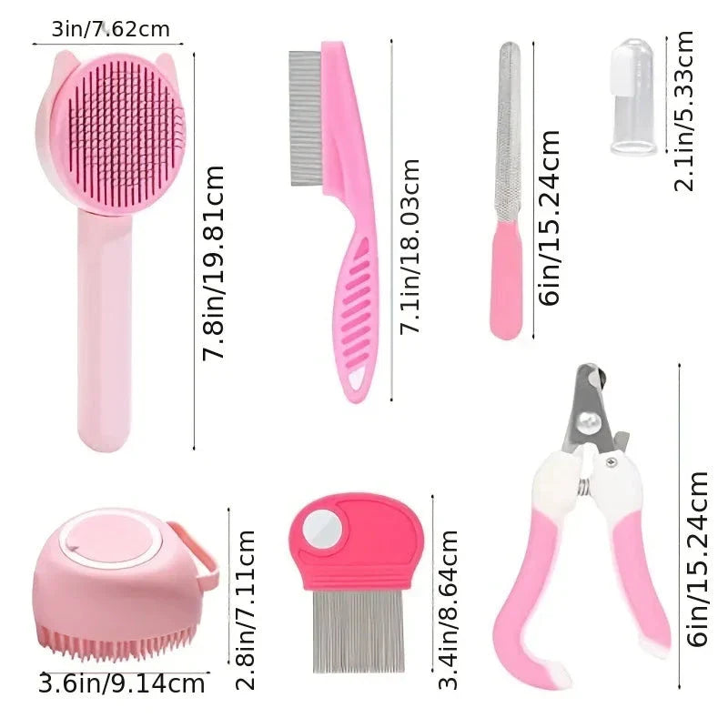 Kit de toilettage pour chats et petits animaux – 7 en 1