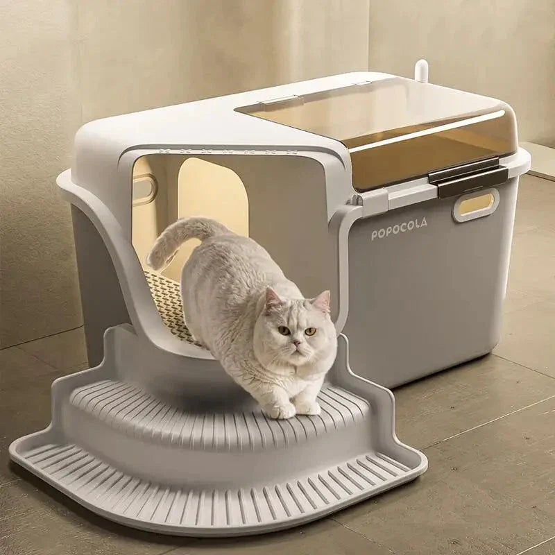 Maison de toilette XL pour chat avec couloir – 0102