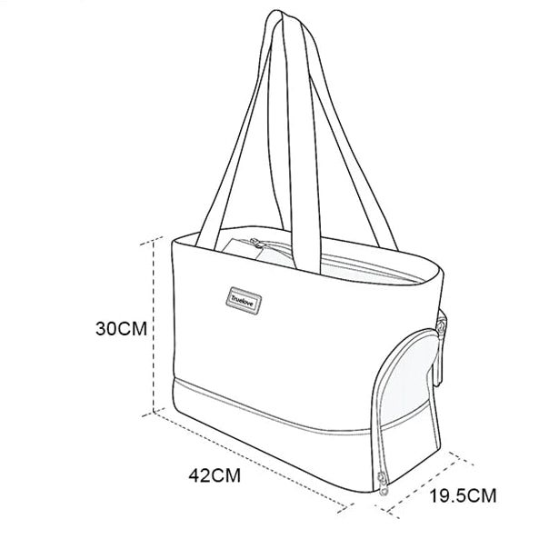 Truelove Pet Restraint Bag Travel Bags Hand Carrying Wool Fabric KAM Zipper Fashion Pet Carrier Bags for Cat Dog…